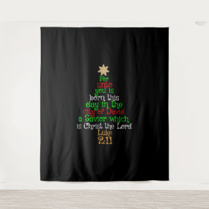 Christian Christmas Tree Shirts Wandteppich