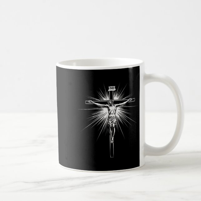 Christian Cross Jesus Christ Men Women Christians  Kaffeetasse (Rechts)