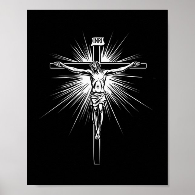 Christian Cross Jesus Christ Men Women Christians  Poster (Vorne)