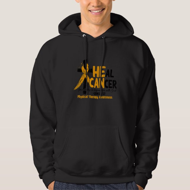 Christian Cross Physical Therapy Awareness Ribbon Hoodie (Vorderseite)
