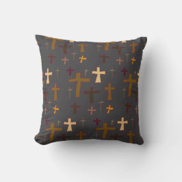 Christian Crosses Neutral Tone Kissen