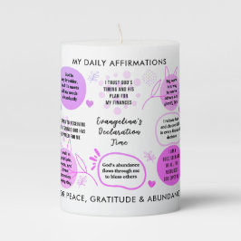 Christian Daily Affirmations Stumpenkerze