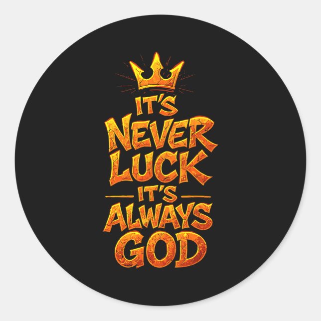 Christian Faith God Quote Religious Belief Men Wom Runder Aufkleber (Vorderseite)