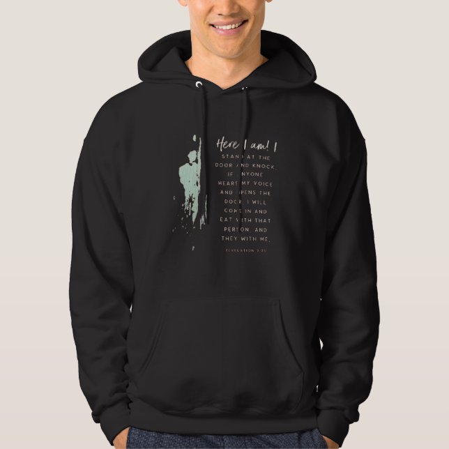 Christian Faith Knock & Open Eat Bible Verse Chris Hoodie (Vorderseite)