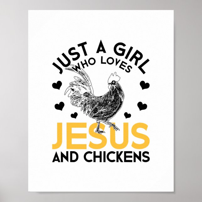 Christian Funny Religious Farmer Women Gift Jesus Poster (Vorne)