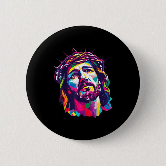 Christian God Christus Religious Believe Blessed F Button (Vorderseite)