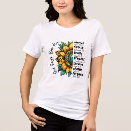 Christian God Jesus Sunflower Tri-Blend Shirt