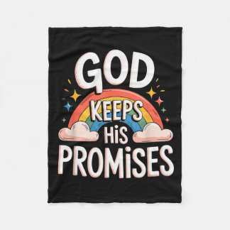 Christian God Keeps His Promises Rainbow Clouds  Fleecedecke