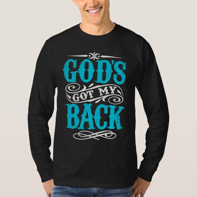 Christian God's Got My Back Christian Jesus Men Wo T-Shirt (Vorderseite)