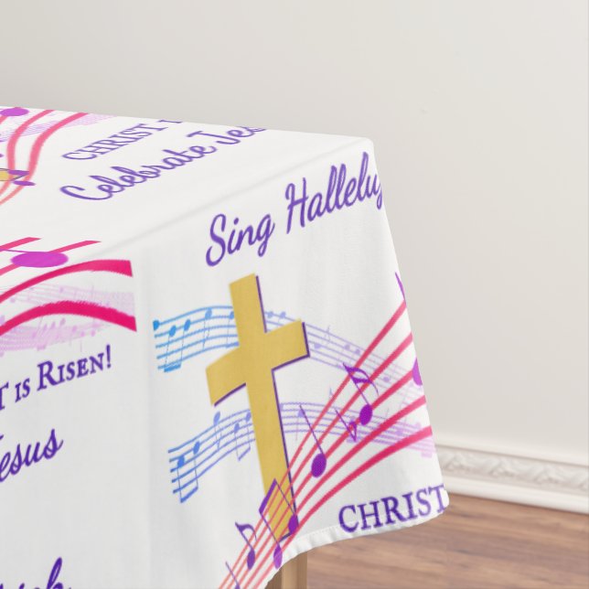 Christian HALLELUJAH CHRIST IS RISEN Easter Tischdecke (Beispiel)