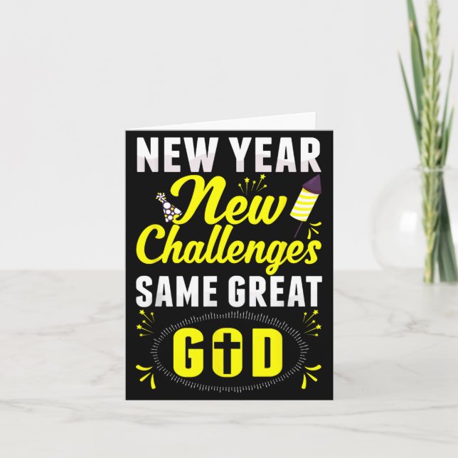 Christian Happy New Year New Challenges Same Great Karte (Vorderseite)