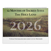Christian Holy Land Bible Scenes Family Calendar