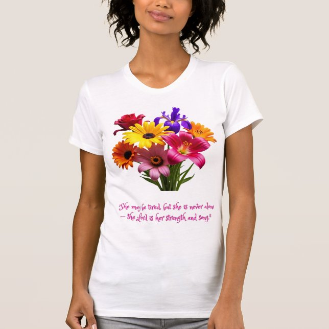 Christian Inspirational Floral Mother T-Shirt (Vorderseite)