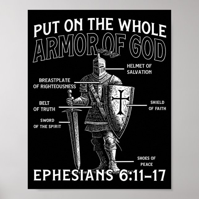 Christian Knights Templar Medieval Knight Armor Of Poster (Vorne)