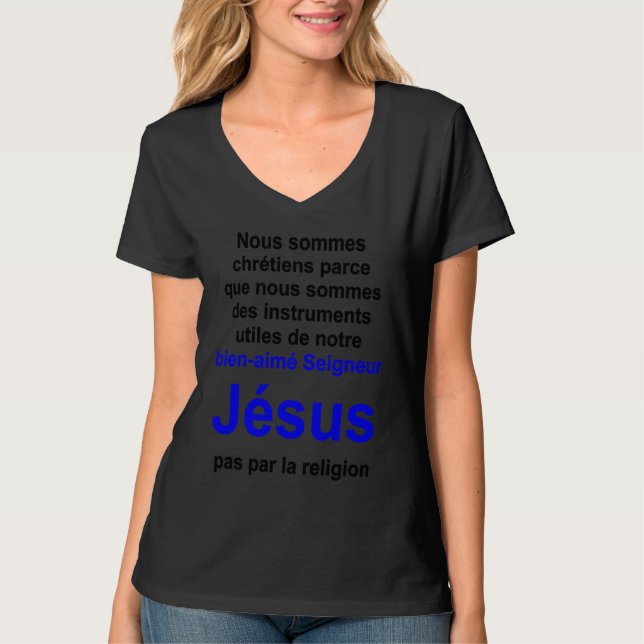 Christian lifestyle Multilingual Series French ver T-Shirt (Vorderseite)