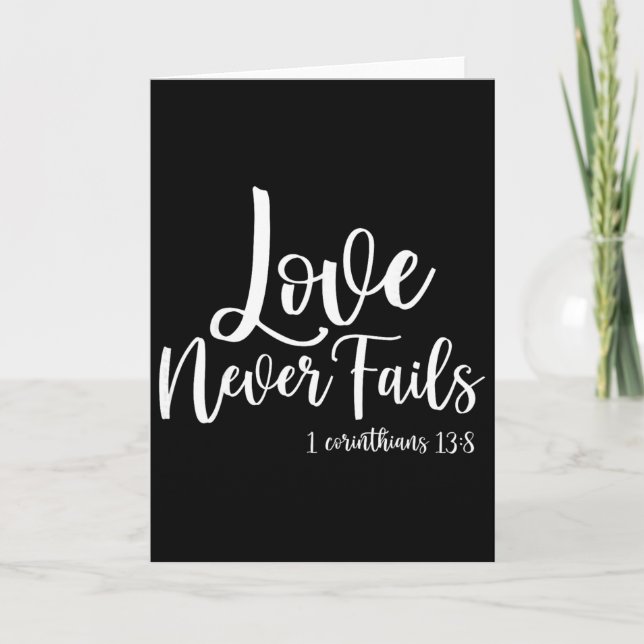 Christian Love Never Fails Corinthian 138 Happy Va Karte (Vorderseite)