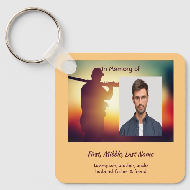 Christian Memorial Hunter Hunting Stag Deer Schlüsselanhänger (Vorderseite)