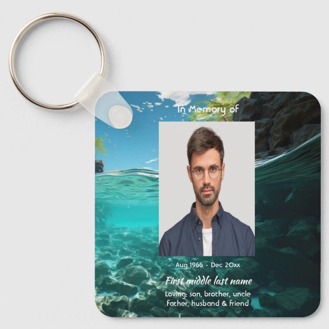 Christian Memorial Keepsake  Deep Sea Diving Diver Schlüsselanhänger (Vorderseite)