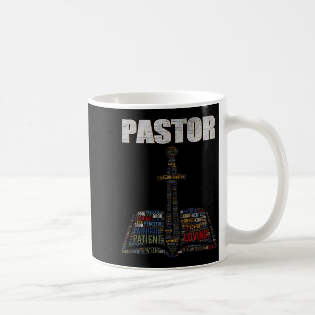 Christian Minister Word Cloud Church Pastor Apprec Kaffeetasse (Rechts)