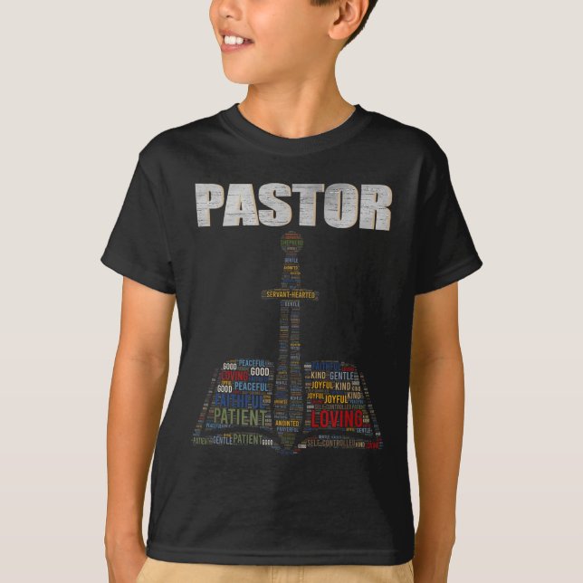 Christian Minister Word Cloud Church Pastor Apprec T-Shirt (Vorderseite)