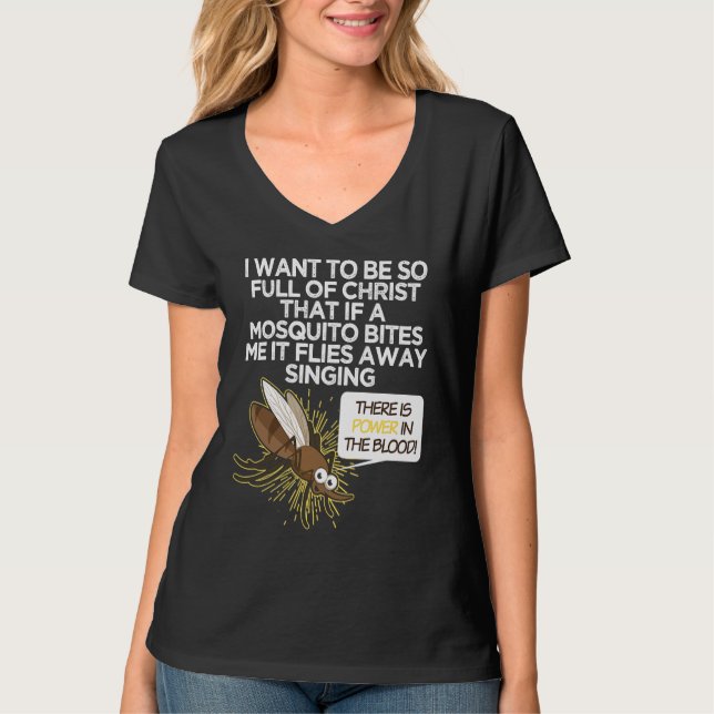 Christian Mosquito  Gag Jokes Religious Christian  T-Shirt (Vorderseite)
