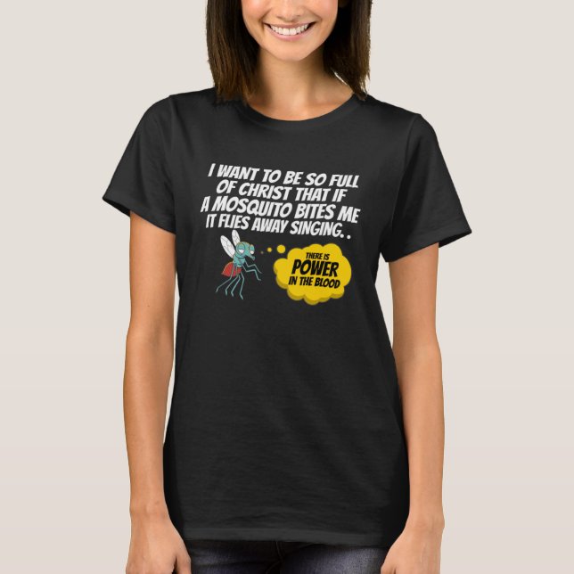 Christian Mosquito  Gag Jokes Religious Christian T-Shirt (Vorderseite)