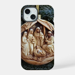 Christian Nativity Scene Phone Case – Baby Jesus iPhone 15 Hülle