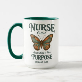 Christian Nurse Romans 8:28 Butterfly Faith Tasse