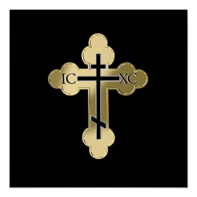 Christian orthodox cross poster (Vorderseite)