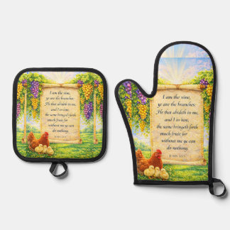 Christian Oven Mitt & Potholder Set
