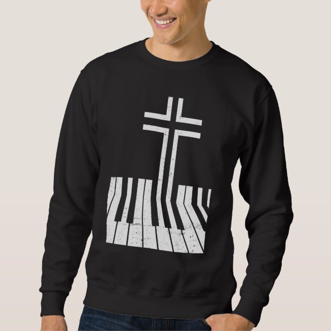 Christian Piano Player Funny Design Piano Teacher  Sweatshirt (Vorderseite)