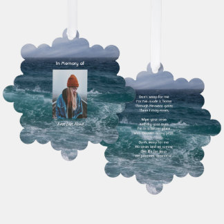 Christian Poem Memorial Keepsake Ocean Sea Beach Ornament Karte