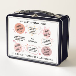 Christian Positive Daily Affirmations Teacher Metall Brotdose