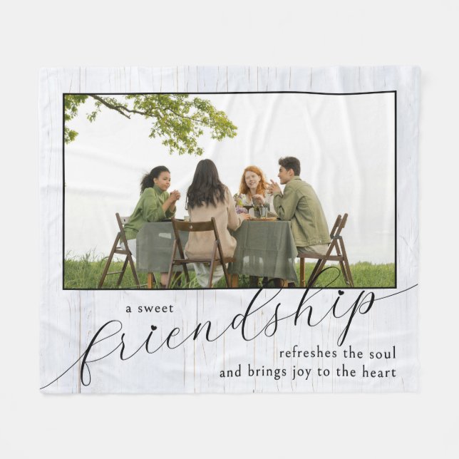 Christian Quote Friendship Fleece Blanket (Vorderseite (Horizontal))