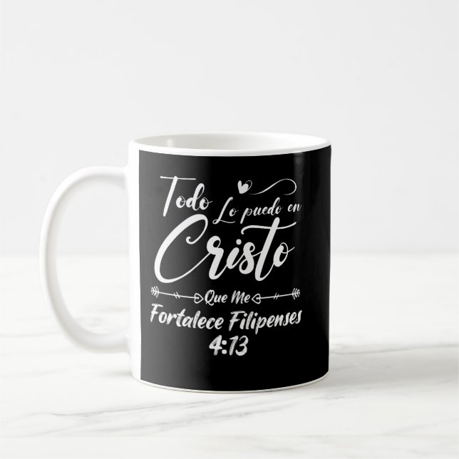 Christian Religious Bible Verse 4 13 Philippians Kaffeetasse (Links)