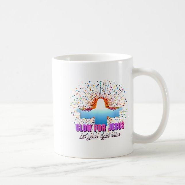 Christian Religious Glow For Jesus Let Your Light  Kaffeetasse (Rechts)