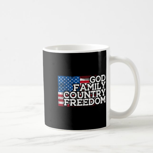 Christian Religious God Jesus Patriotic Men Women  Kaffeetasse (Rechts)