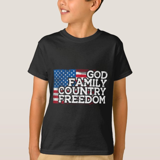Christian Religious God Jesus Patriotic Men Women  T-Shirt (Vorderseite)