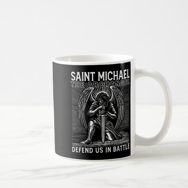 Christian Saint Michael Catholic Saint Defend Us I Kaffeetasse (Rechts)