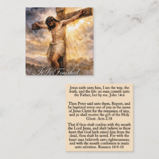 Christian Salvation Tract Cards Quadratische Visitenkarte