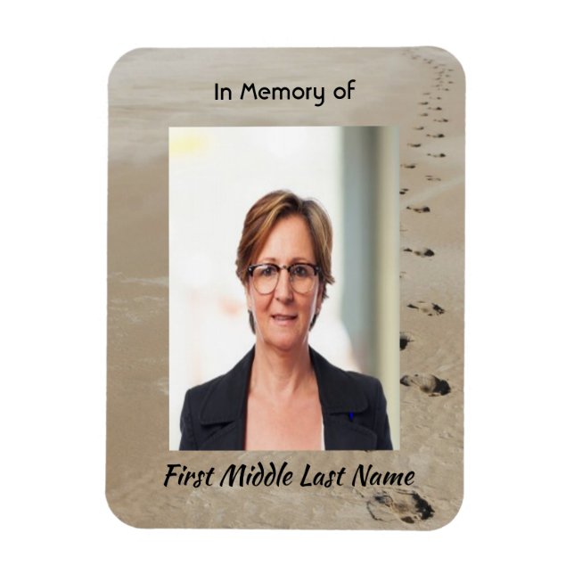 Christian Scripture Keepsake Footprints in Sand Magnet (Vertikal)