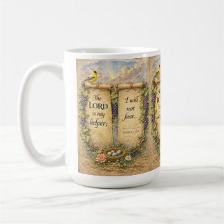 Christian Scripture Mug " The Lord Is My Helper"  Kaffeetasse