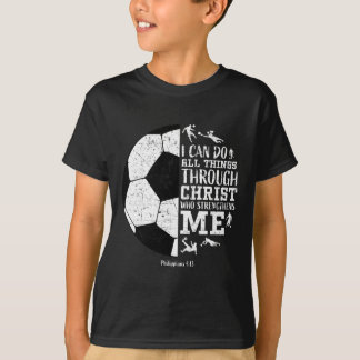 Christian Soccer Faith Graphic Bible Verse Philipp T-Shirt