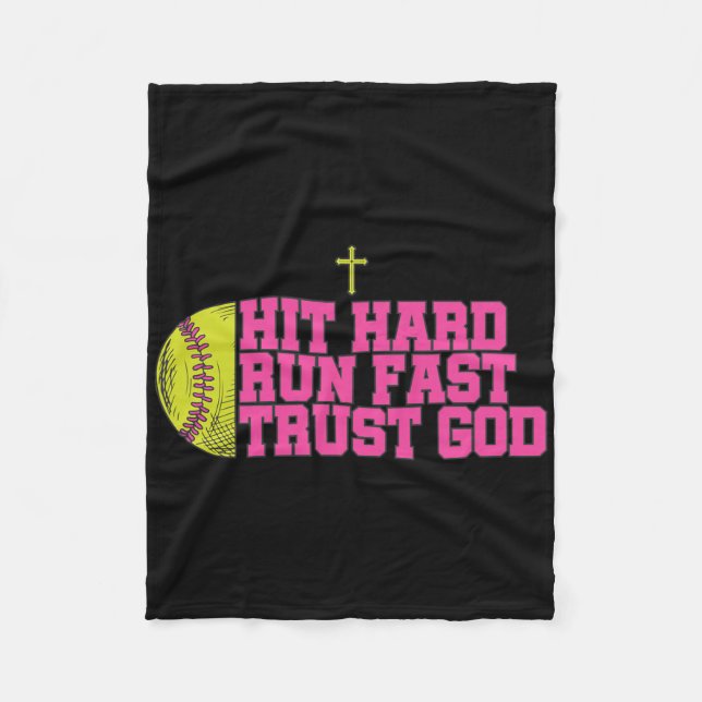 Christian Softll, Hit Hard Run Fast Trust God, Sof Fleecedecke (Vorderseite)