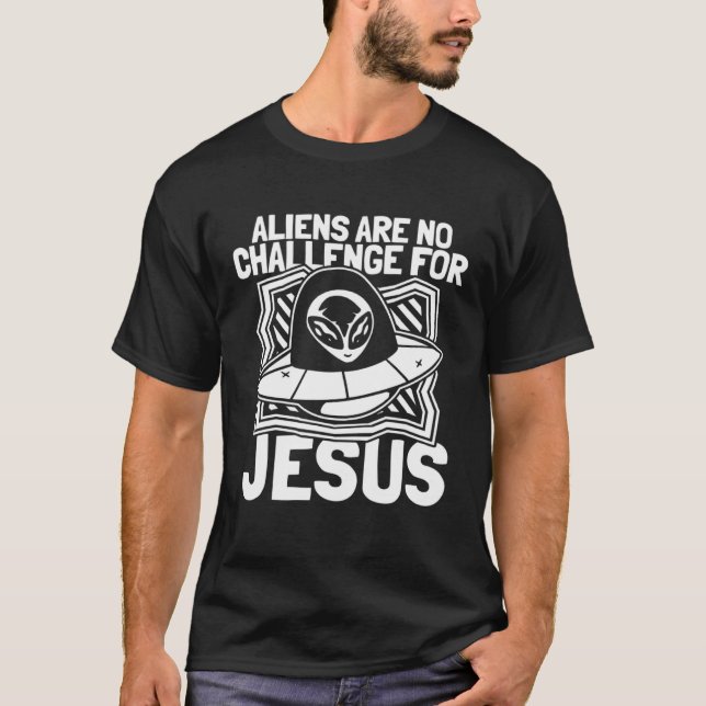 Christian Spaceship Christianity Catholic Bible Al T-Shirt (Vorderseite)
