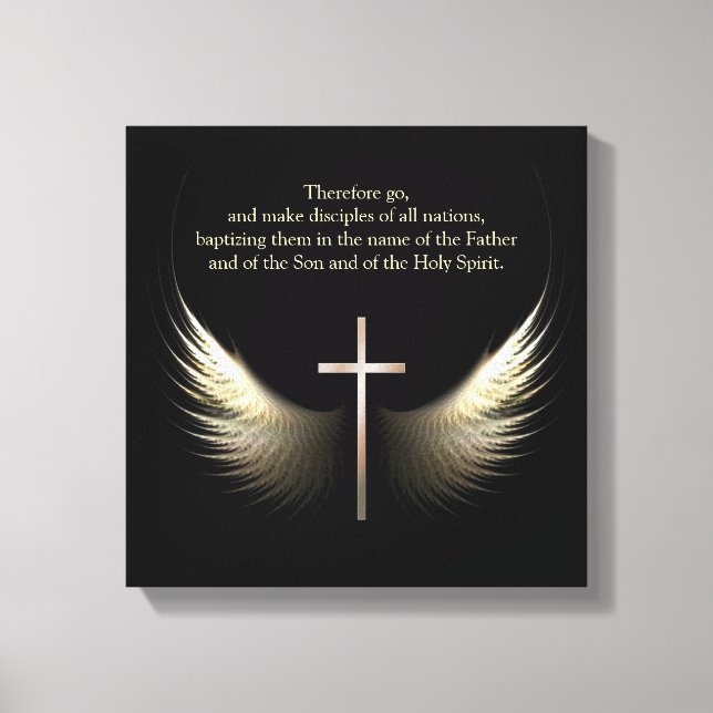 Christian Spirit and Cross Custom Bible Verse Leinwanddruck (Vorderseite)
