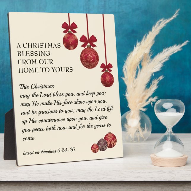 Christian | THE LORD BLESS YOU | Christmas Fotoplatte (Seite)