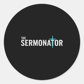 Christian The Sermonator - Pastor & Prediger C Runder Aufkleber