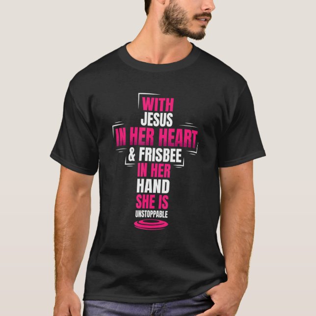 Christian Ultimate Frisbee Player Sports Religion T-Shirt (Vorderseite)