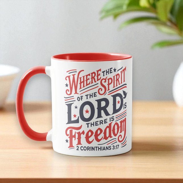 Christian - Where Spirt of God Freedom Patriotic Tasse (Von Creator hochgeladen)